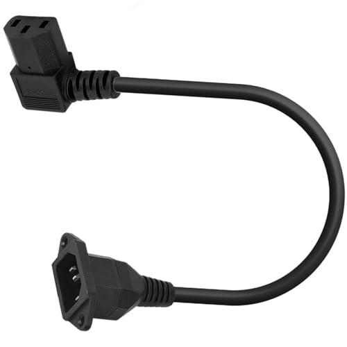 Beimus 90 Grad C13-Buchse auf C14-Stecker mit Schraubenloch-Adapter-Verlängerungskabel IEC320 C14 auf C13 nach oben/unten/links/rechts abgewinkelt Beimus 90 Grad C13-Buchse auf C14-Stecker mit Schraubenloch-Adapter-Verlängerungskabel IEC320 C14 auf C13 nach oben/unten/links/rechts abgewinkelt von Beimus