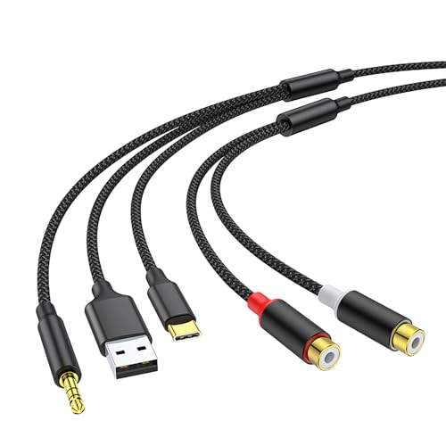 Beimus Auditory Cable Adapter USB TypeC 3,5 mm auf 2RCA für Verstärker Stereo Sound für Heimkino Beimus Auditory Cable Adapter USB TypeC 3,5 mm auf 2RCA für Verstärker Stereo Sound für Heimkino von Beimus