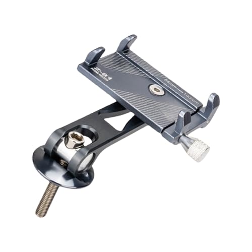 Beimus Handyhalterung aus Aluminiumlegierung, Fahrräder, Handyklemmen, Vorbau-Halterung, Handyclip, verstellbar, rutschfest, Radfahren von Beimus