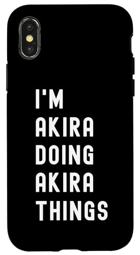 Ich bin Akira, der Akira-Dinge tut Hülle für iPhone X/XS Ich bin Akira, der Akira-Dinge tut Hülle für iPhone X/XS von Being Akira Birthday Name Funny