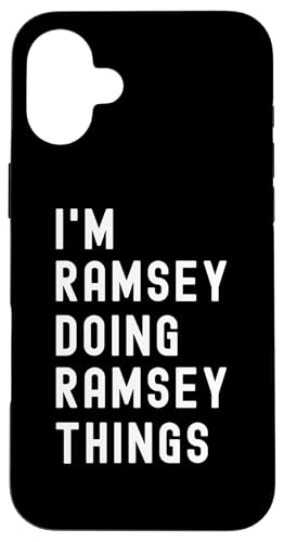 Ich bin Ramsey, der Ramsey-Dinge tut Hülle für iPhone 16 Plus Ich bin Ramsey, der Ramsey-Dinge tut Hülle für iPhone 16 Plus von Being Ramsey Birthday Name Funny