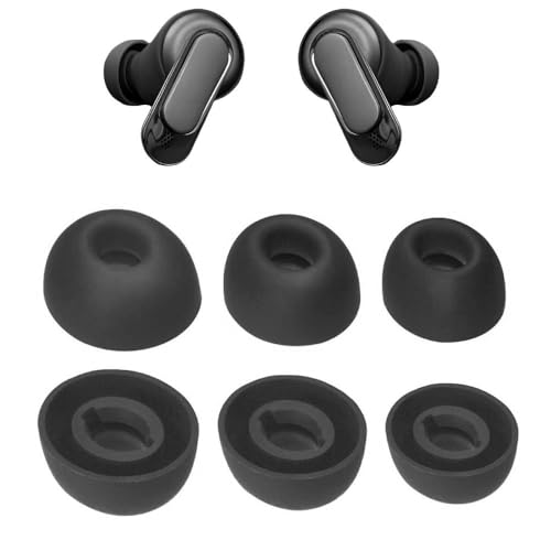 BeisDirect 3 Paar Ersatz Ohrhörer für JBL Tour Pro 2 Ohrhörer Ohrhörer Silikon Ohrhörer Abdeckungen Tour Pro2 Ohrpolster Caps Kissen Ohrhörer Ohrhörer Zubehör (Schwarz) von BeisDirect