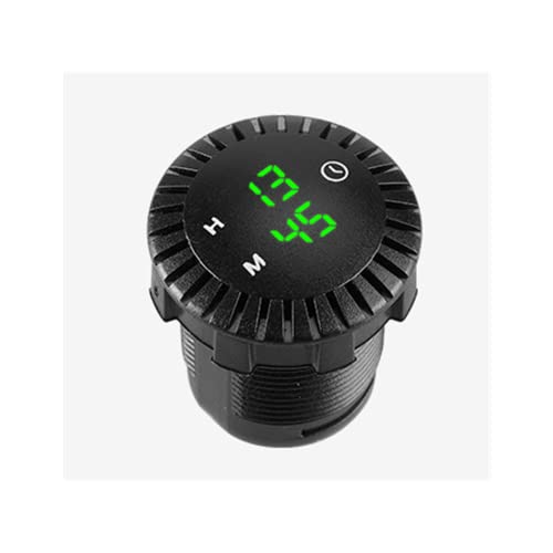 BeisDirect Auto LED Uhr Touch Uhr 12V / 24V Wasserdichte Auto Digital Uhr 24h Stunden Touch Digital Uhr LED Display Panel Elektronische Uhr für Auto Boot Motorrad, 51x36mm (Grün) von BeisDirect