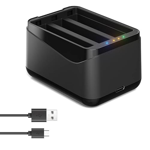 BeisDirect Batterieladegerät für Insta360 X5 Kamera, 3 Steckplätze, Akku-Ladestation mit USB-Typ-C-Kabel, Schnelllade-Hub für Insta360 X5 Zubehör BeisDirect Batterieladegerät für Insta360 X5 Kamera, 3 Steckplätze, Akku-Ladestation mit USB-Typ-C-Kabel, Schnelllade-Hub für Insta360 X5 Zubehör von BeisDirect