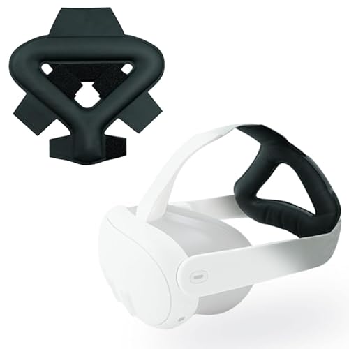 BeisDirect Head Back Padding for Meta Quest 3 VR Headset, Head Cushion Comfortable Head Strap Pad for Meta Quest 3 Accessories, Black von BeisDirect