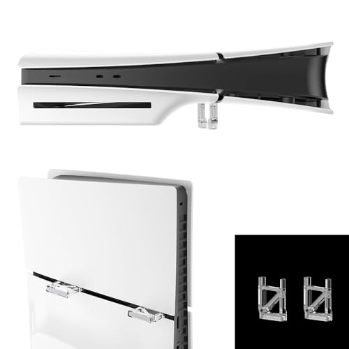 BeisDirect Horizontaler Ständer für PS5 Slim Konsole, Querformat, hält neue PS5 Slim, Basisständer Halter für PS5 Slim Disc & Digital Edition Zubehör, transparent (B) von BeisDirect