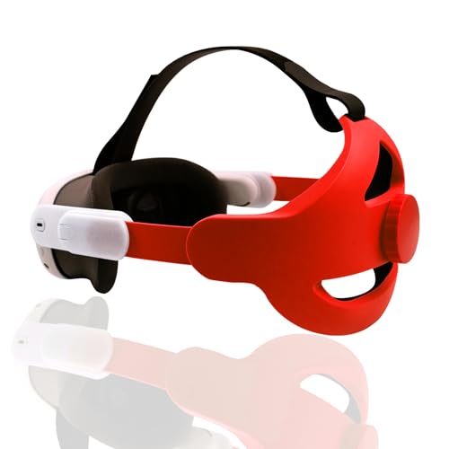 BeisDirect Kopfband für Meta Quest 3 VR Kopfhörer, Ersatz Elite Strap für Meta Quest 3 Zubehör, Verstellbarer VR Kopfband Schwerkraft Ausgleich Komfort Ersatz Kopfband (Rot) von BeisDirect