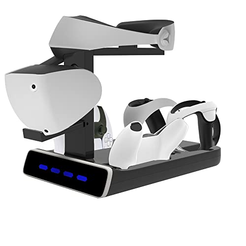 BeisDirect Ladestation für PS VR2 / PS5 Controller, PS VR2 Controller Ladestation VR Headset Halterung Magnetische Type-C Ladestation mit LED Anzeige für PS5 / PSVR 2 Gaming Zubehör von BeisDirect