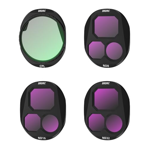 BeisDirect Mavic 4 Pro, mehrlagige ND und CPL Filter für Zubehör für DJI Mavic 4 Pro, UV/CPL/ND8/ND16/ND32 Neutral Dichte Polarisationsfilter (CPL+ND8+ND16+ND32) von BeisDirect