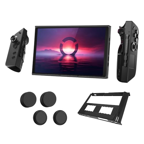 BeisDirect Schutzhülle für Lenovo Legion Go Handheld Konsole Monitor Schutzhülle + Silikon Rocker Cover, Hard Shell Skin Case mit Daumenabdeckungen für Legion Go Zubehör (Schwarz) von BeisDirect