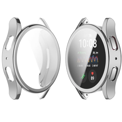 BeisDirect Schutzhülle für Samsung Galaxy Watch 7 40 mm, 44 mm, mit Displayschutzfolie, Weiches TPU Material, stoßfest, komplett Schutzhülle, silber, 44 mm, 2 Stück BeisDirect Schutzhülle für Samsung Galaxy Watch 7 40 mm, 44 mm, mit Displayschutzfolie, Weiches TPU Material, stoßfest, komplett Schutzhülle, silber, 44 mm, 2 Stück von BeisDirect