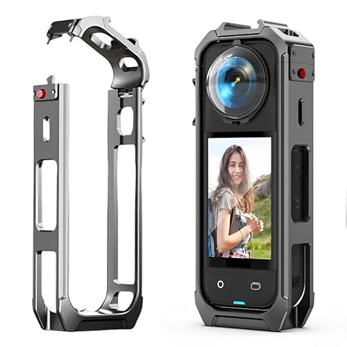 BeisDirect Schutzkäfig aus Aluminiumlegierung für Insta360 X5, Schutzgehäuse aus Metall für Insta360 X5 Sportkamera mit Kaltkralle von BeisDirect