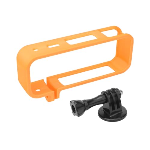 BeisDirect Schutzrahmen Käfig für Insta360 X5 Lünette Schutzhülle Gehäuse Rahmen Abdeckung Schale mit 1/4 Gewindeloch Dual Cold Shoe Mount für Insta360 X5 Kamera (Orange Horizontal) von BeisDirect