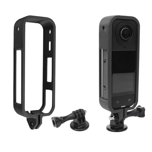 BeisDirect Schutzrahmen Käfig für Insta360 X5 Lünette Schutzhülle Gehäuse Rahmen Abdeckung Schale mit 1/4 Gewindeloch Dual Cold Shoe Mount für Insta360 X5 Kamera (Schwarz vertikal) von BeisDirect