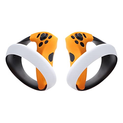 BeisDirect Silikon Controller Grip Cover Kompatibel mit PSVR2 Controller Griff Silikon Abdeckung für PlayStation VR2 Zubehör Anti-Rutsch-Schutzhülle (Orange) von BeisDirect
