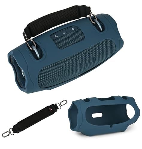 BeisDirect Silikon-Schutzhülle für JBL Xtreme 4 tragbarer Bluetooth-Lautsprecher, Xtreme4 Audio-Hülle mit Handschlaufe, Schutzhülle für JBL Xtreme4 Lautsprecherzubehör (blau) von BeisDirect
