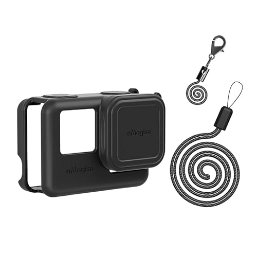 BeisDirect Silikonhülle für Insta360 Ace Pro/Ace - Schwarz - Kamera Schutzhülle mit Objektivdeckel und Lanyard von BeisDirect