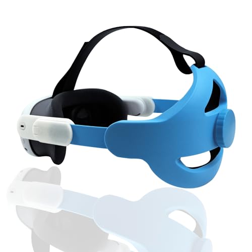 BeisDirect Stirnband für Meta Quest 3 VR Headset, Ersatz Elite-Gurt für Meta Quest 3 Zubehör, verstellbares VR Stirnband, Schwerkraftausgleich, Komfort, Ersatz-Kopfband (Blau) von BeisDirect