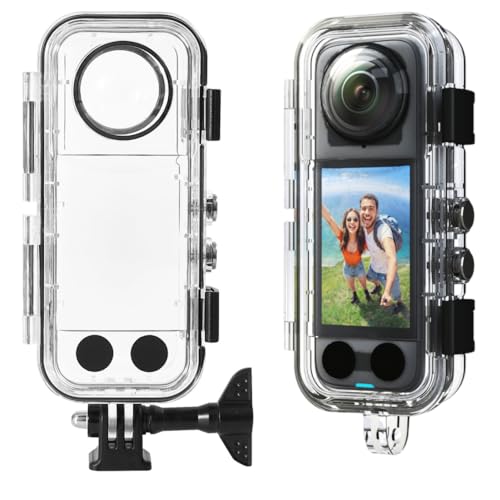 BeisDirect Tauchkoffer für Insta360 X4 Wasserdichtes Gehäuse Unterwasser 60M Schutz Unsichtbar 360° Vollständig Tauchschale Wassergehäuse für Insta 360 X4 Kamera Zubehör (Brille) von BeisDirect