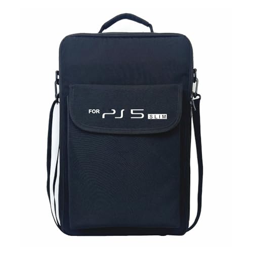 BeisDirect Tragbare PS5 Slim Reise-Tragetasche, Aufbewahrungstasche, Handtasche, Umhängetasche, Rucksack für Playstation 5 Slim, Spielekonsolen-Zubehör, 35 x 38 x 13 cm (Mit Logo) (Mit Logo) von BeisDirect