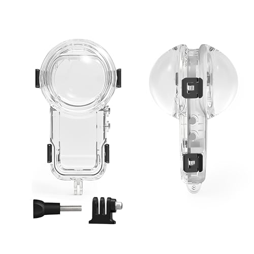 BeisDirect Unsichtbares Tauchgehäuse für Insta360 X5, 60 m wasserdichtes Gehäuse, schützendes Unterwasser-Tauchgehäuse, Wassergehäuse für Insta360 X5 Sportkamera (mit Halterung) von BeisDirect