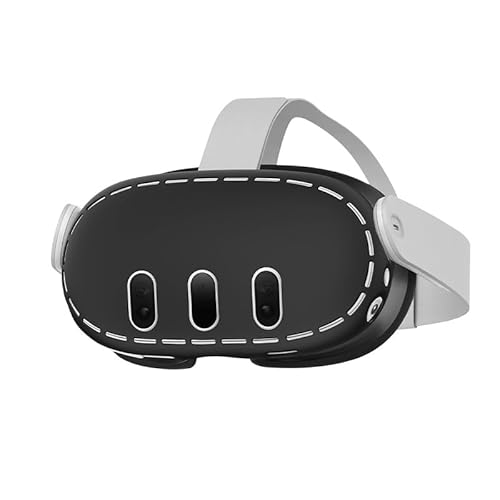 BeisDirect VR Headset Silikon Schutzhülle für Meta Quest 3 Schutzhülle, Stoßfest und Staubdicht Silikon Schutzhülle für Meta Quest 3 VR Zubehör (Schwarz) von BeisDirect