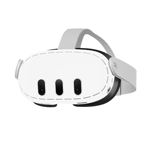 BeisDirect VR Headset Silikon Schutzhülle für Meta Quest 3 Schutzhülle Stoßfest und Staubdicht Silikon Schutzhülle für Meta Quest 3 VR Zubehör (Weiß) von BeisDirect
