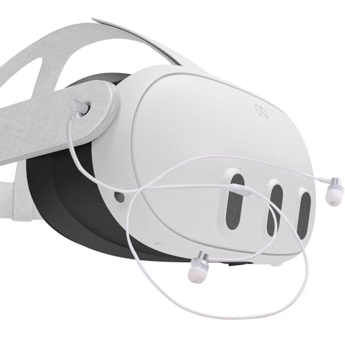 BeisDirect VR-Kopfhörer, kompatibel mit Meta Quest 3 VR-Headset, geräuschisolierende In-Ear-Kopfhörer mit Silikon-Ohrstöpseln für Quest 3-Zubehör von BeisDirect
