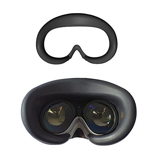 BeisDirect VR Silikon Face Cover Kompatibel mit Pico 4 VR Headset Brillen Anti-Leck VR Face Pad Anti-Leck Lichtschutzhülle für Pico 4 VR Zubehör (Schwarz) von BeisDirect