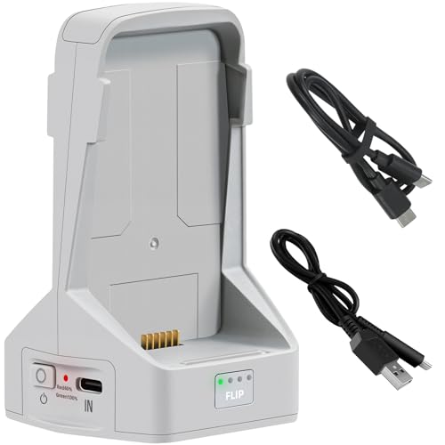 FLIP Drone Zwei-Wege-Akku Ladehub für DJI FLIP Akku-Ladegerät, Aufladen bis zu 2 Batterien SimultaFLIPusly, Netzadapter, kompakt und tragbar, Powerbank von BeisDirect