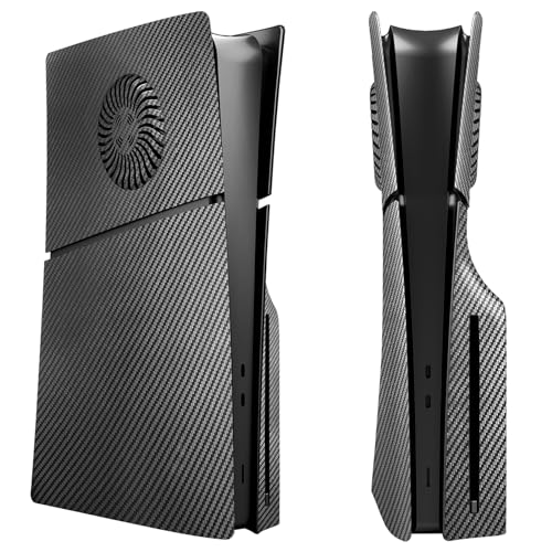 BeisDirect PS5 Slim Frontplatten Zubehör mit Kühlöffnungen, PS5 Schlanke Platten Ersatz Shell für PlayStation5 Slim Console Optical Drive Version/Digitale Version, Schwarz von BeisDirect
