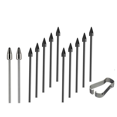 Metallfedern/Spitzen Ersatz für Samsung Galaxy Tab S9/S9FE+/S9 Ultra/S8/S8+/S8 Ultra/S7/S7 FE/S6/S6 Lite/S22/S23/S24 Ultra S Pen, Kunststoff + Titan-Federn/Spitzen + Clip (2+10 Stück) von BeisDirect