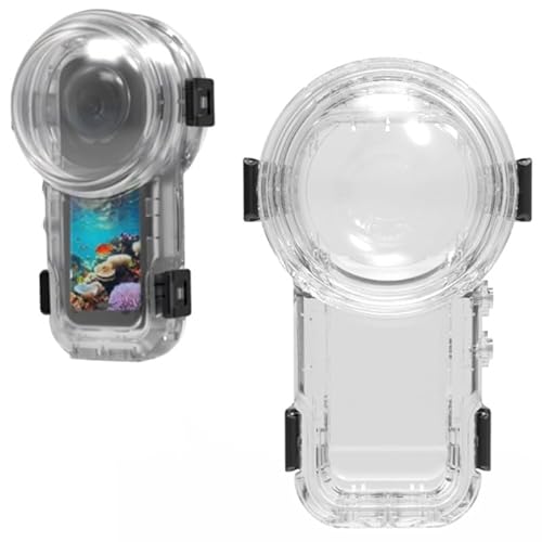 Wasserdichtes Gehäuse für Insta360 X5 Tauchgehäuse, 60 m, unsichtbares Tauchgehäuse, Unterwasser-Schutzhülle, kompatibel mit magnetischer Schnellverschluss-Basis von BeisDirect