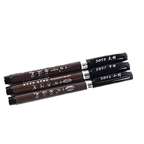 Ink Pinsel Pen- 3 Größe Schwarz Japanische Chinesische Kalligraphie-feder Für Anfänger Schreiben, Schrift, Unterschrift (packung Mit 3 Stück) von Beito