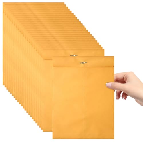 Bekecidi Briefumschläge aus Kraftpapier, Manila-Umschlag, mit Verschluss, für Büro, Schule, Geschäft, Zuhause, Versanddokumente (12,7 x 19 cm), Braun, 50 Stück von Bekecidi