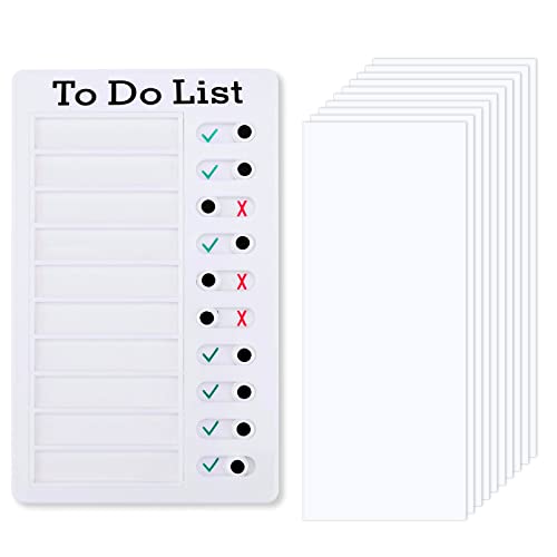 Bekecidi Checkliste Memo Board Täglich To-Do-Liste Board Chore Chart Memo Checkliste Boards mit 10 Papier Checkliste Note Board Kunststoff Aufgabe Planungstafeln für Kinder Erwachsene von Bekecidi