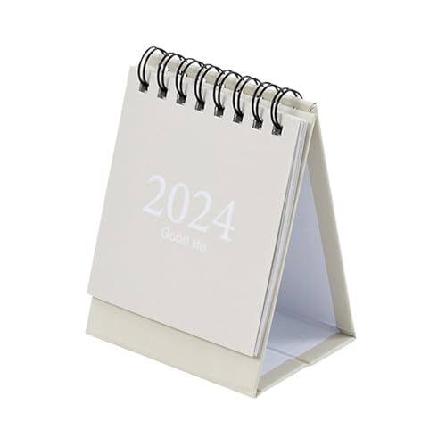 Bekecidi Mini Tischkalender, 2024 Tragbarer Desktop Kleiner Kalender mit Aufkleber Flip Over Stehpult Kalender für Büro Schule Desktop Dekoration (Gelb) CX1047 von Bekecidi