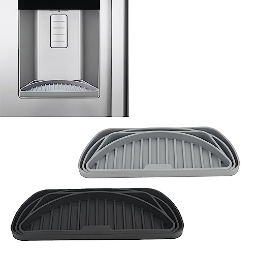 Bekecidi Premium Kühlschrank Wasserspender Auffangschalen, 2er-Set Zuschneidbare Silikon-Tropfmatte, Wiederverwendbare & Rutschfeste Überlauf-Silikon-Matte von Bekecidi