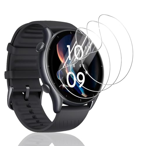 Bekiikoo 3 Stück Schutzfolie für Amazfit GTR 3, [Nicht Panzer Schutz Glas], Klar HD Weich Hydrogel Folie, Blasenfreie, Kratzfest, 3D Full Cover Displayschutzfolie für Amazfit GTR 3 von Bekiikoo