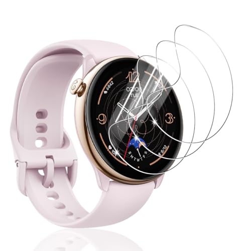Bekiikoo 3 Stück Schutzfolie für Amazfit GTR Mini, [Nicht Panzer Schutz Glas], Klar HD Weich Hydrogel Folie, Blasenfreie, Kratzfest, 3D Full Cover Displayschutzfolie für Amazfit GTR Mini von Bekiikoo