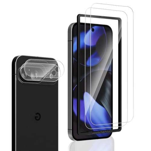 Bekiikoo Schutzfolie für Google Pixel 9 [2+2 Stück] - Panzer Schutz Glas und Kameraschutz, Anti-Kratzer 9H Härte, Anti-Fall HD Klar Displayschutzfolie von Bekiikoo