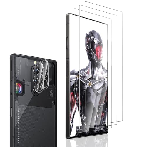Bekiikoo Schutzfolie für Nubia Red Magic 8 Pro Panzer Schutz Glas und Kameraschutz [3+2 Stück], Anti-Kratzer 9H Härte Schutzglas, HD Klar Displayschutzfolie für Red Magic 8 Pro von Bekiikoo