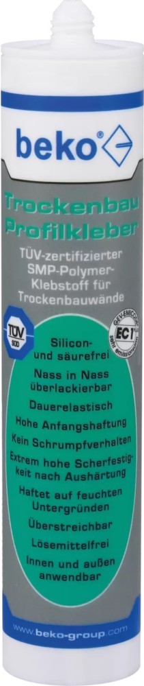12 Pck. Beko Trockenbau Profilkleber 251 310 1(310ml) von Beko