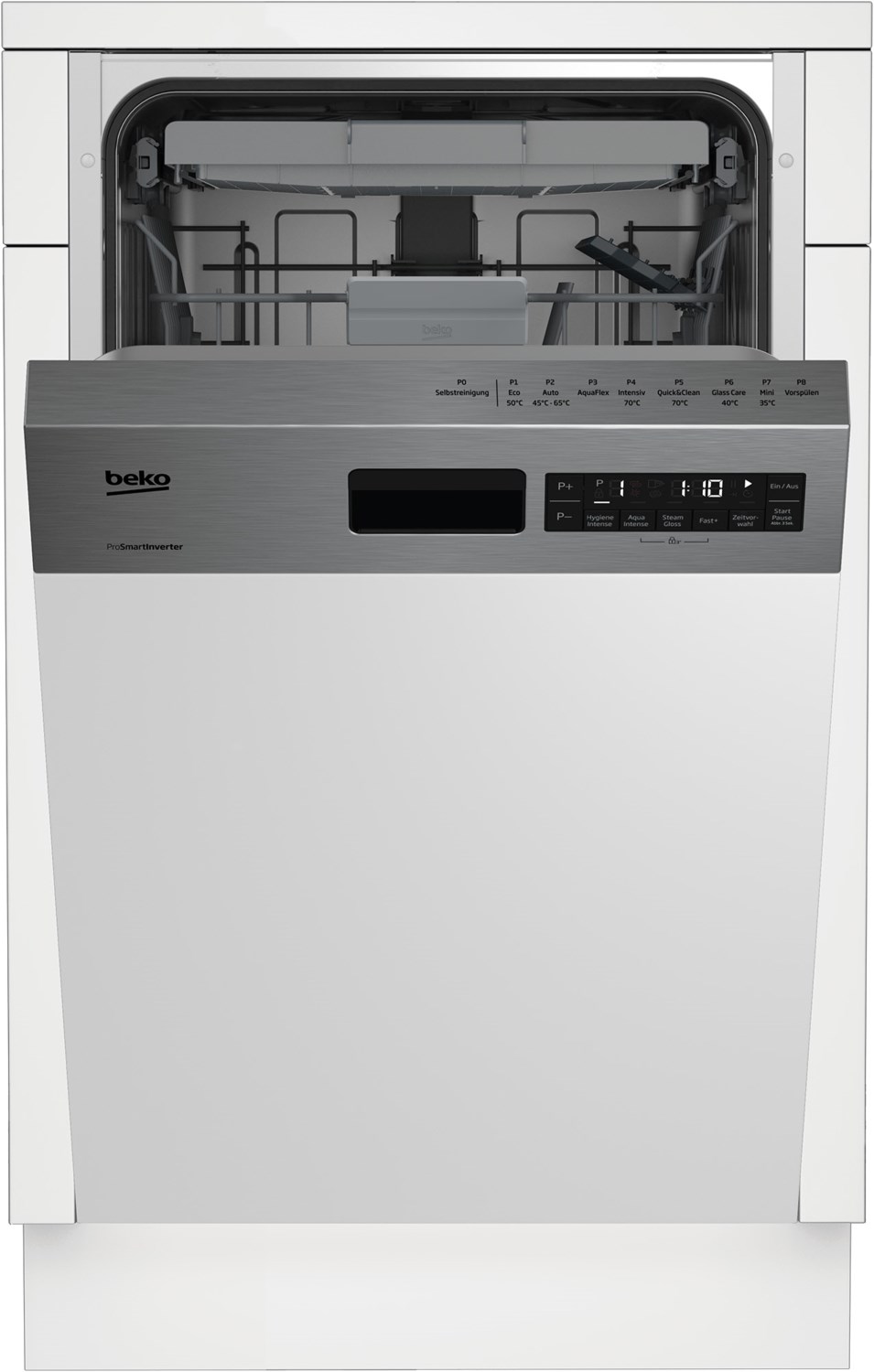 BDSS28040XQ Einbau-Geschirrspüler teilintegriert 45 cm edelstahl-Look / C BDSS28040XQ Einbau-Geschirrspüler teilintegriert 45 cm edelstahl-Look / C von Beko