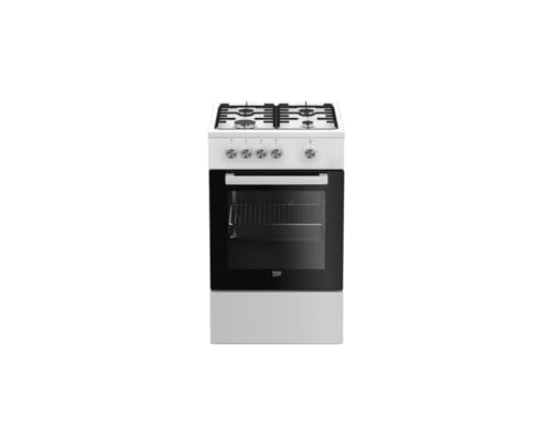 BEKO fsg52000dwc Herd Gasherd weiß Backofen und Herd – Öfen und. (Herd, weiß, drehbar, vor, Gasherd, Zentrum vorne) von Beko