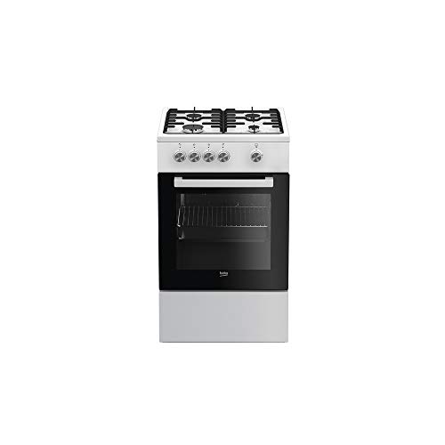 BEKO fsg52000dwc Herd Gasherd weiß Backofen und Herd – Öfen und. (Herd, weiß, drehbar, vor, Gasherd, Zentrum vorne) von Beko