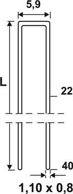 BeA Heftklammern Typ 99/30mm verz. Rückenbreite 6mm Pk=4000 (Pack mit 4000 St) (10000569) von Beko