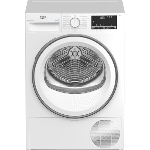 Beko B3T41239 Wäschetrockner 7KG, Frontlader Wärmepumpentrockner, Allergikergeeignet, 15 Programme, Dampffunktion, Extra schlank (54,3cm tief), Multifunktionsdisplay, Schontrommel, Weiß von Beko