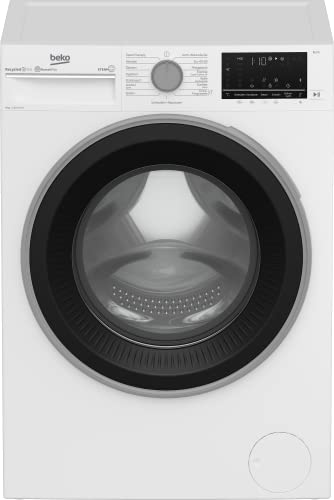 Beko B3WFU58415W1 b300 Waschmaschine, 8 kg, Waschvollautomat, Restzeitanzeige, Schleuderwahl, 1400 U/min, Dampffunktion, AddXtra-Nachlegefunktion, Bluetooth, Hygiene+ allergikergeeignet, Weiß von Beko