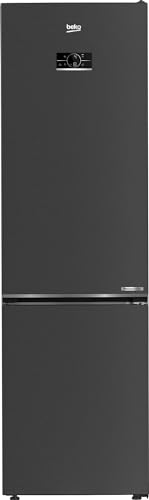 Beko B7RCNA407HXBR bPRO 700 freistehende Kühl-/Gefrierkombination, großer Kühlschrank, 355 l, NoFrost, AeroFlow, Smooth Fit: 90 Grad Türöffnung, Kühl-Gefrier-Multizone, HarvestFresh, Dark-Inox von Beko